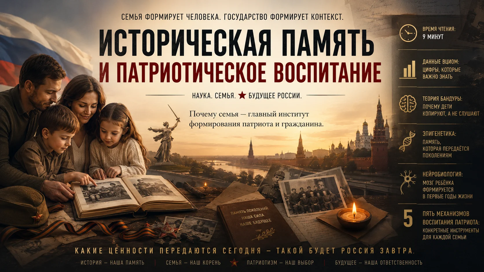 Патриотизм начинается дома: что семья на самом деле передаёт детям и почему это важнее любой государственной программы